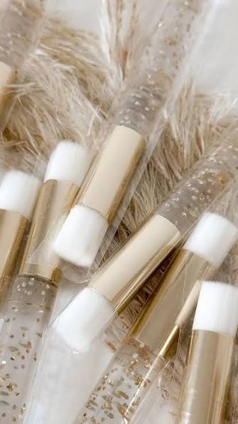 Lash extension wands and tools laid out at AK Beauty studio